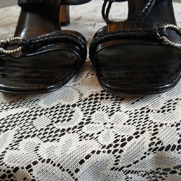 Brighton Black Sandals with Glossy Straps - Picture 7 of 9